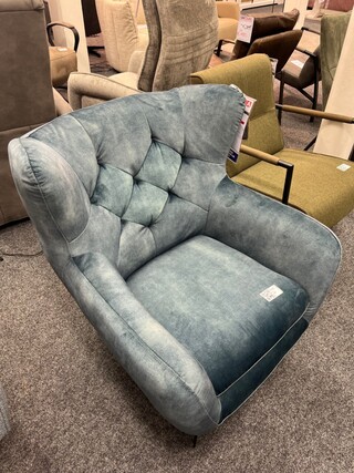 Fauteuil Amerika, velvet blauw